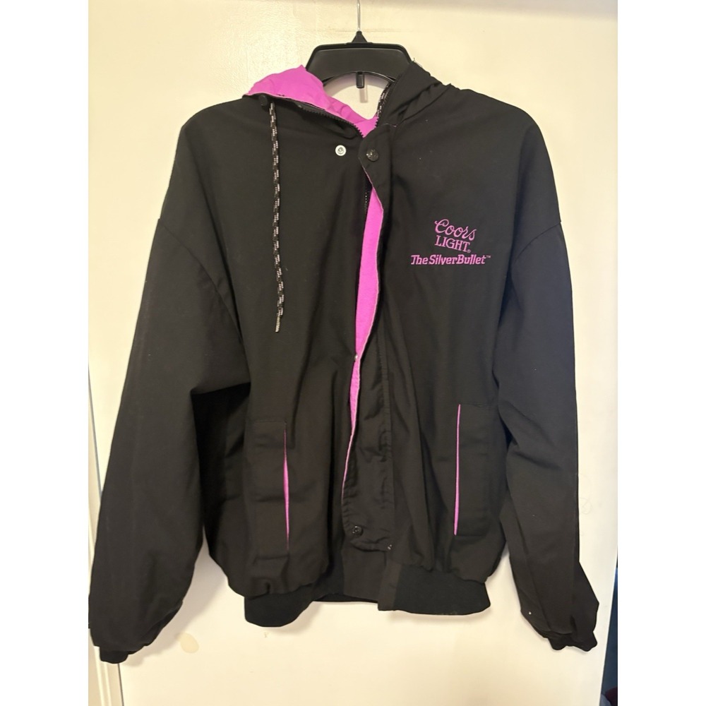 Vintage Coors Light Hooded Jacket Size XL